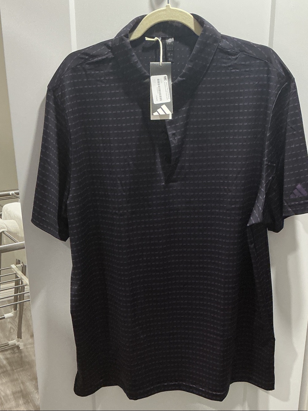 NWT Adidas Men’s Black Short-Sleeve Polo Shirt